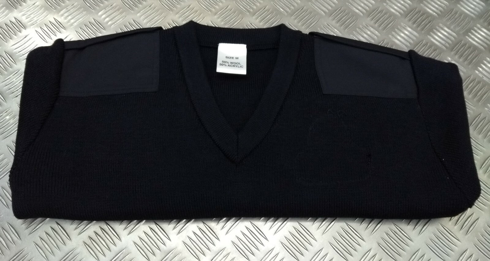 British Navy V-Neck Jumper Pullover Faulty Size Medium