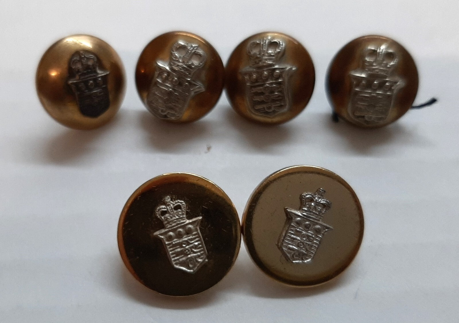 RAOC Army Buttons British Royal Ordnance Corps Assorted Small Size x 6