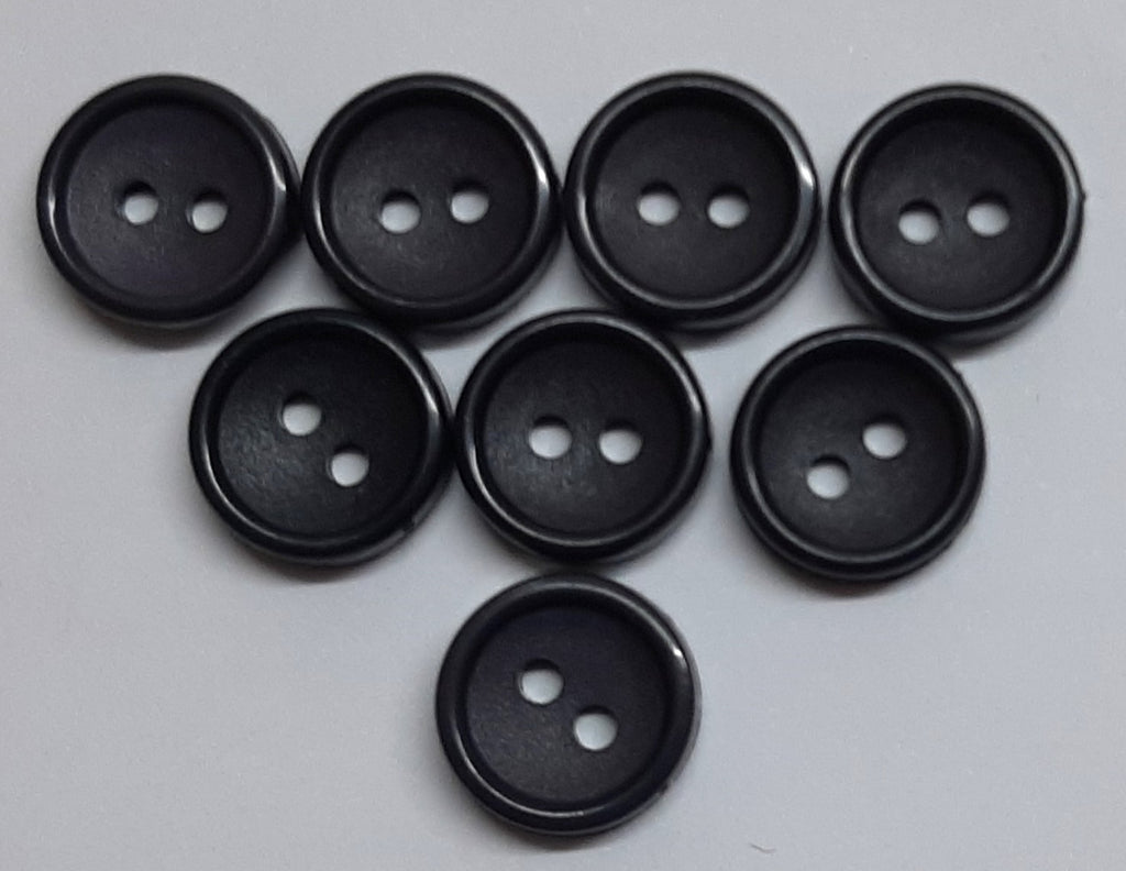 Ex Army Buttons Old Pattern British Made Deep Grey 2 Hole Size 11.3mm