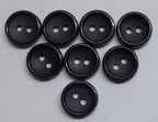 Ex Army Buttons Old Pattern British Made Deep Grey 2 Hole Size 11.3mm