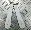 White Leather Brace Replacement Tab for Buttons / Braces