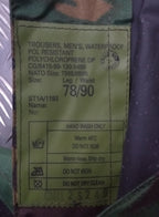 Army Waterproof Trouser old pattern British DP / DPM woodland Camo 90cm - NEW