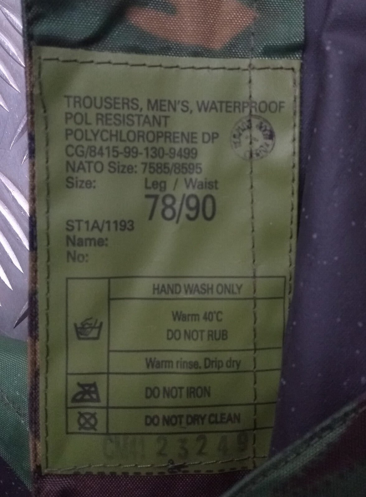 Army Waterproof Trouser old pattern British DP / DPM woodland Camo 90cm - NEW