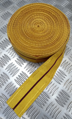 Gold & Dark Maroon Metallised Polyester Composite Lace 57mm Wide NEW