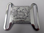 Genuine Obsolete Ghana Crest Insignia Large Silver Latching Belt Buckle