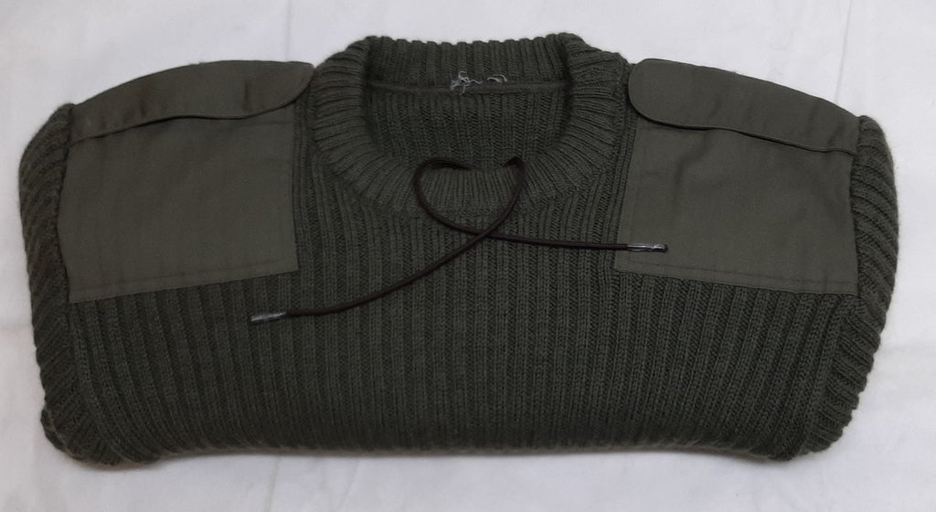 Commando Pullover Wool Mix Jumper Crew Neck Very Warm British Army Green Grade 2