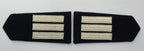Naval Shoulder Slides Boards Officers Style Silver Lace Bars Navy NEW