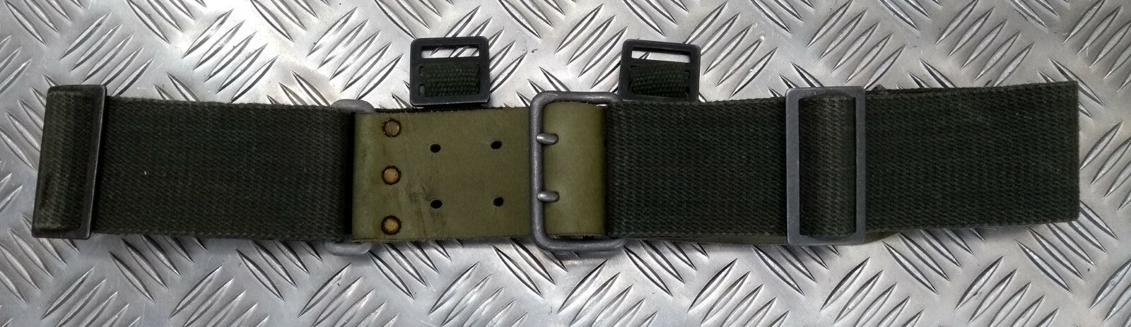 WWII Type Webbing Belt M39 M40 Leather Canvas Genuine Vintage HKSEL