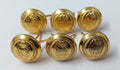 Qatar National Insignia Obsolete Medium Dress Uniform Split Pin Buttons X6