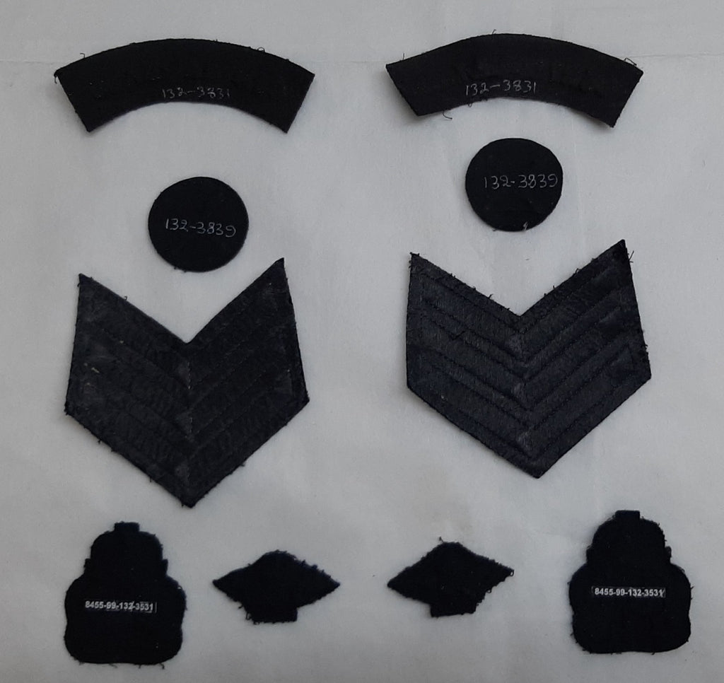 Central Band Badges for Dress Jacket Includes 3 Bar Chevrons Shoulder Mudguards