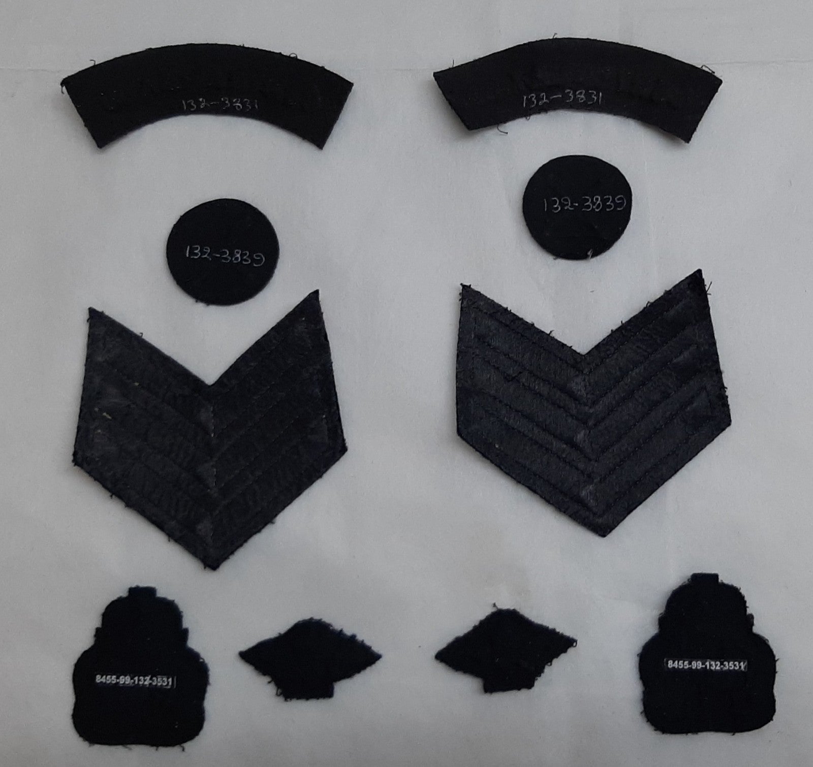 Central Band Badges for Dress Jacket Includes 3 Bar Chevrons Shoulder Mudguards
