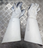British Army Household Cavalry White Leather Gauntlet Parade Gloves Size 9.5