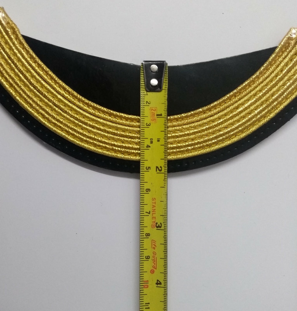 British Made 4 Row Officers Russia Braid Mylar Dress Cap Peak