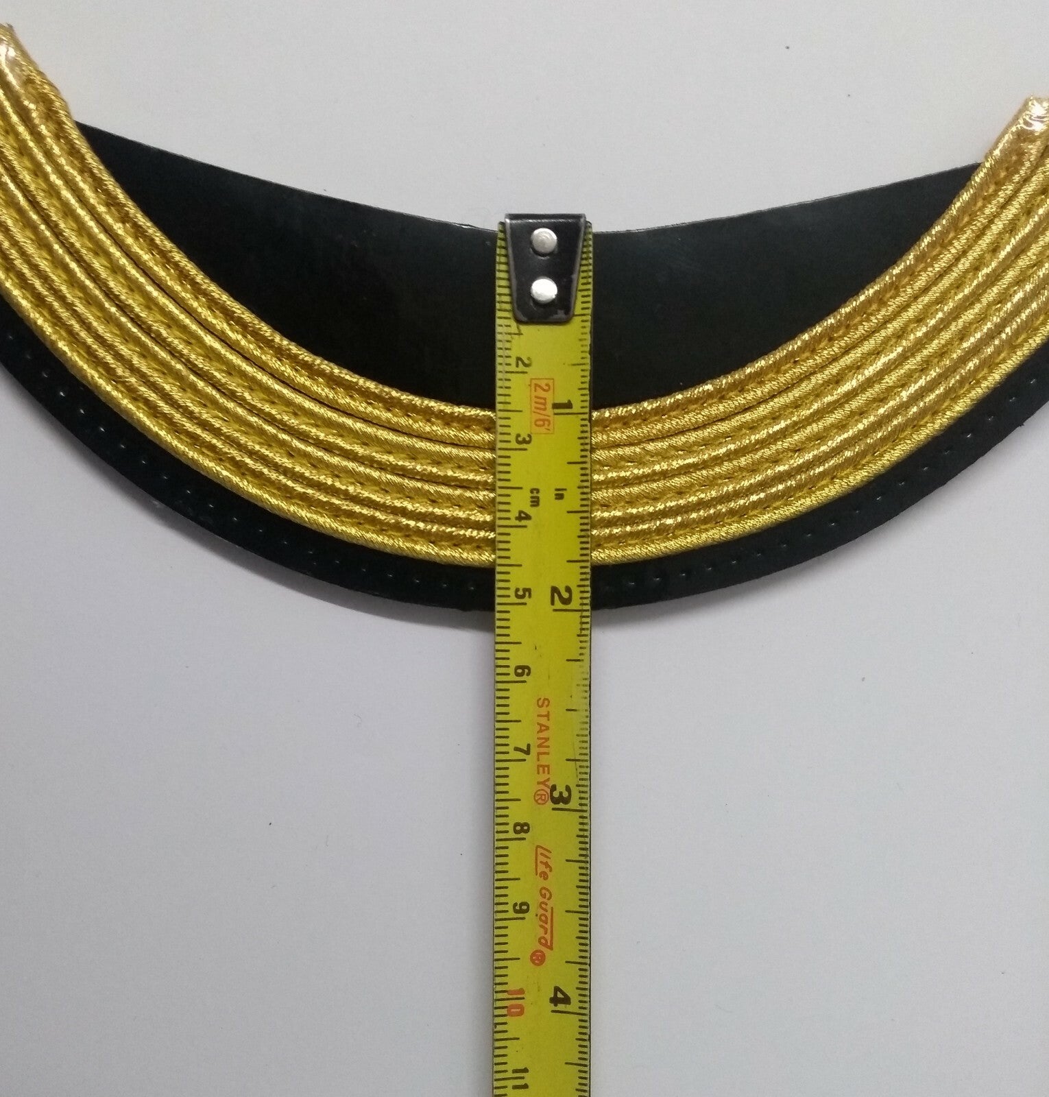 British Made 4 Row Officers Russia Braid Mylar Dress Cap Peak