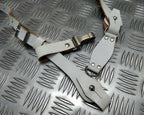 Vintage Sam Browne Strap Shoulder Cross Over White Leather Issue