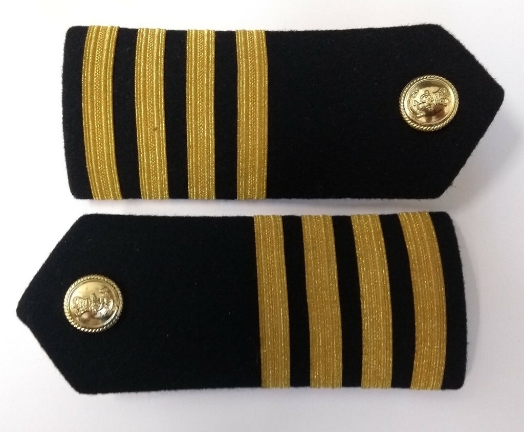 Genuine British Naval Officer Shoulder Boards Complete With Buttons ASPS151