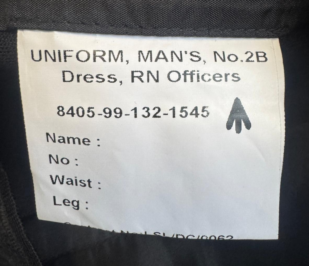 No2B Mess Trousers British Naval Dress Officers Royal Navy RN Size 80cm /31"