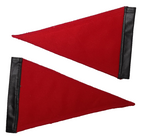 Distinguishing Signalling Plain Red Triangle Flag Pennant 25 x 15cm