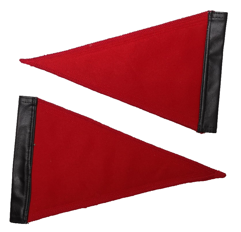 Distinguishing Signalling Plain Red Triangle Flag Pennant 25 x 15cm