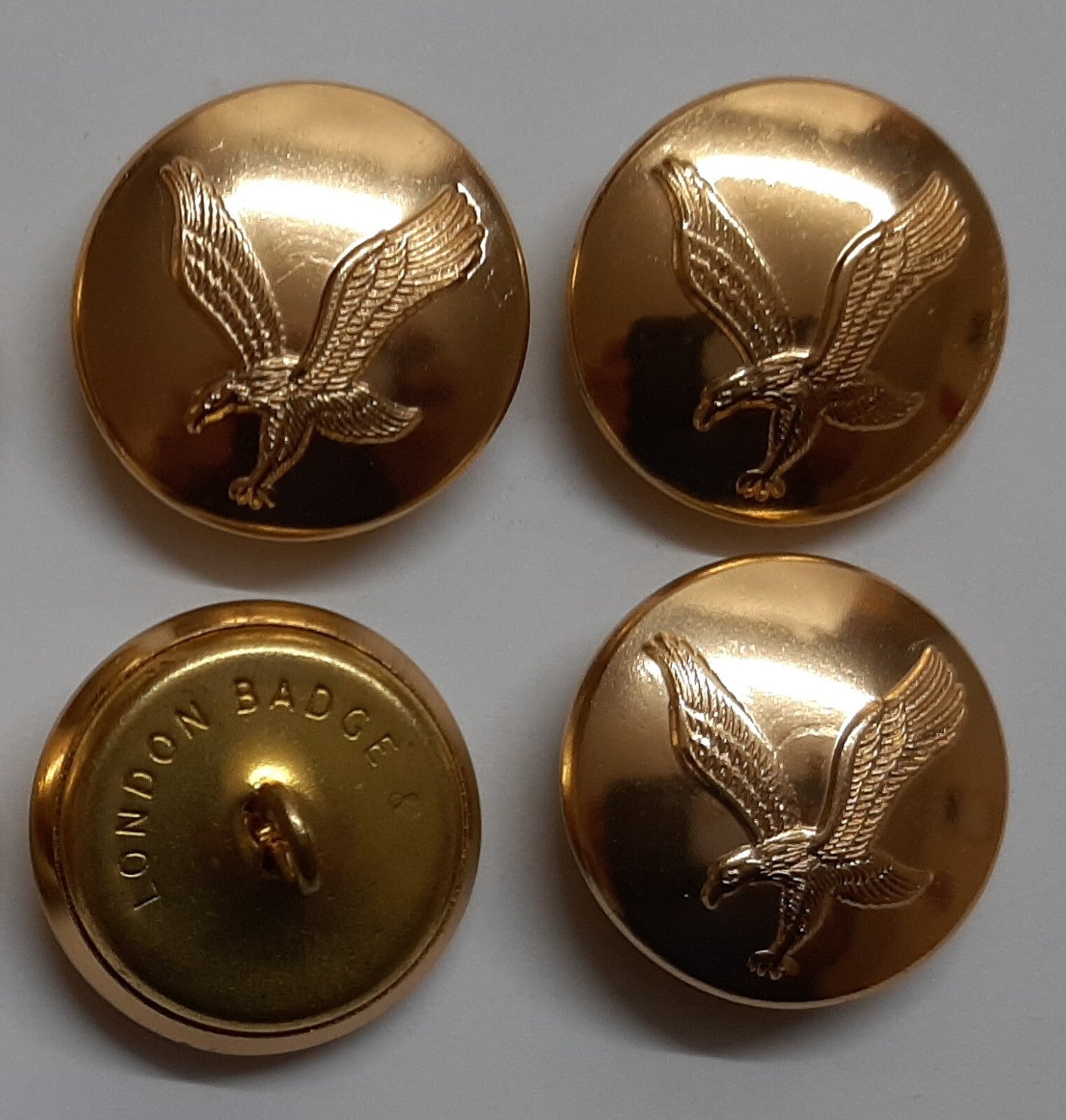 AAC Large Buttons British Army Air Corps Insignia 40L Gold No1/2 Dress X4