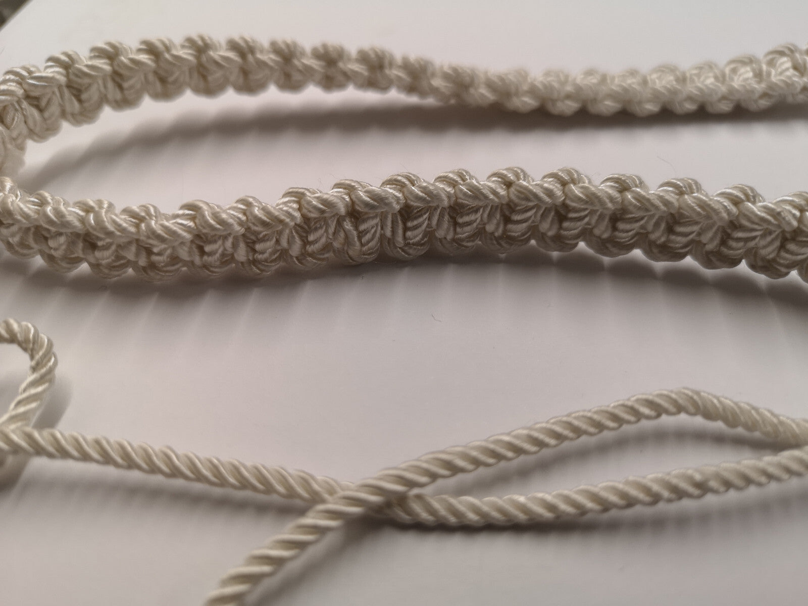 British Royal Artillery RA RAC Lanyard No2 Dress Macramé 3 ply White