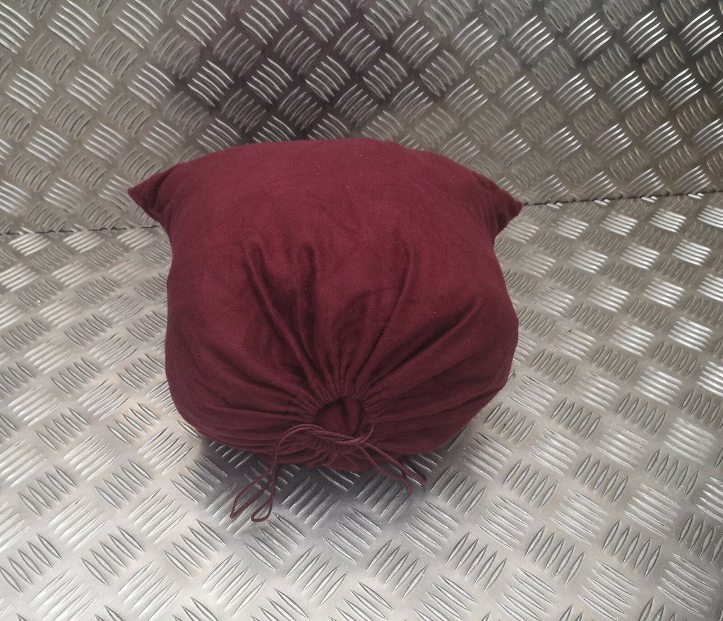 Maroon Lightweight Brushed Cotton Stash Drawstring Bag x 2