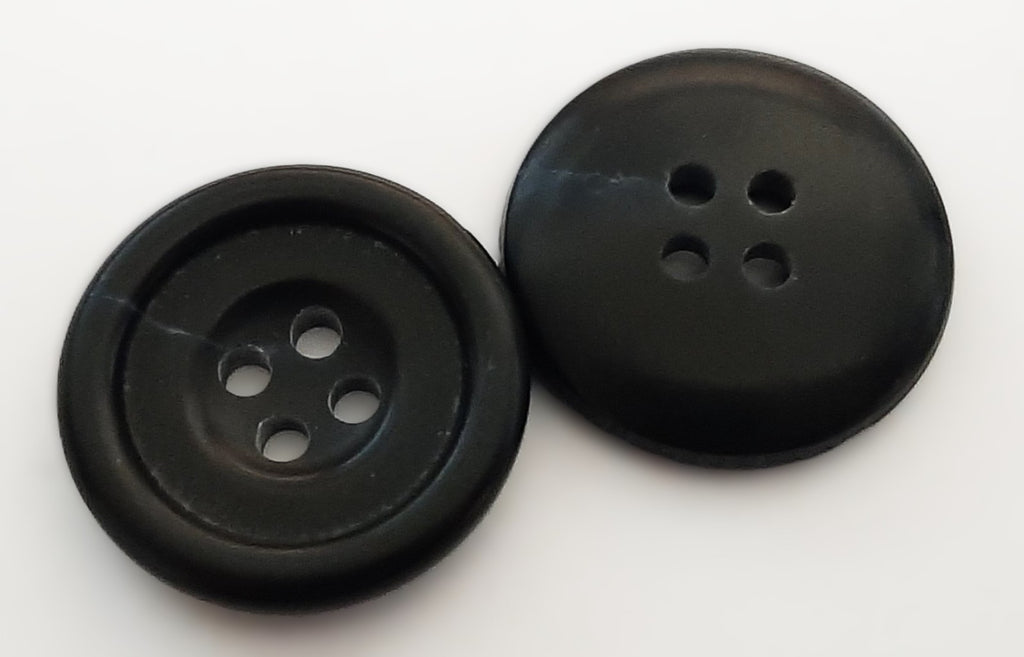 Vintage Army Buttons Old Pattern British Dark Grey 4 Hole Size 20mm