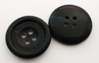 Vintage Army Buttons Old Pattern British Dark Grey 4 Hole Size 20mm