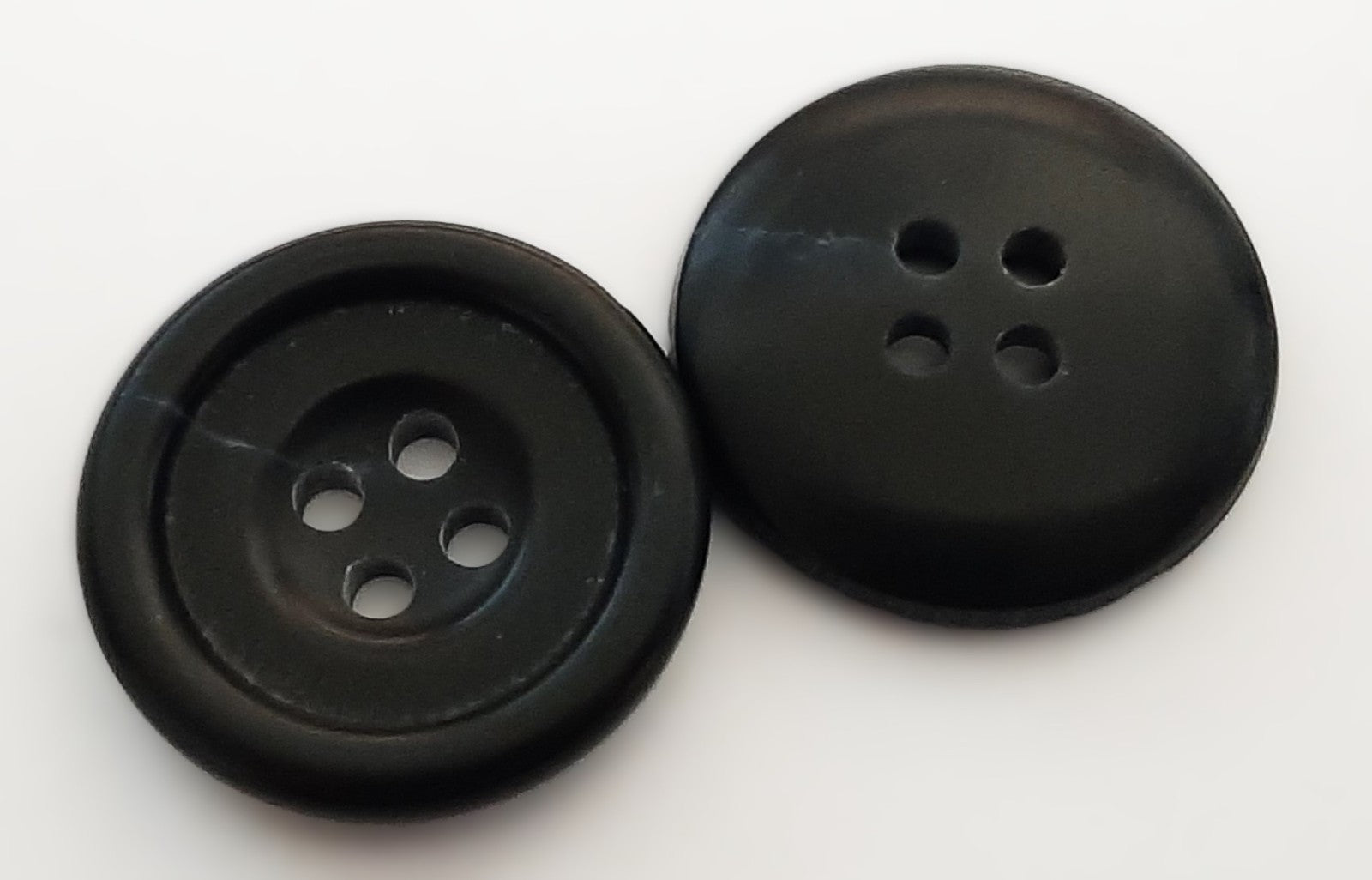 Vintage Army Buttons Old Pattern British Dark Grey 4 Hole Size 20mm
