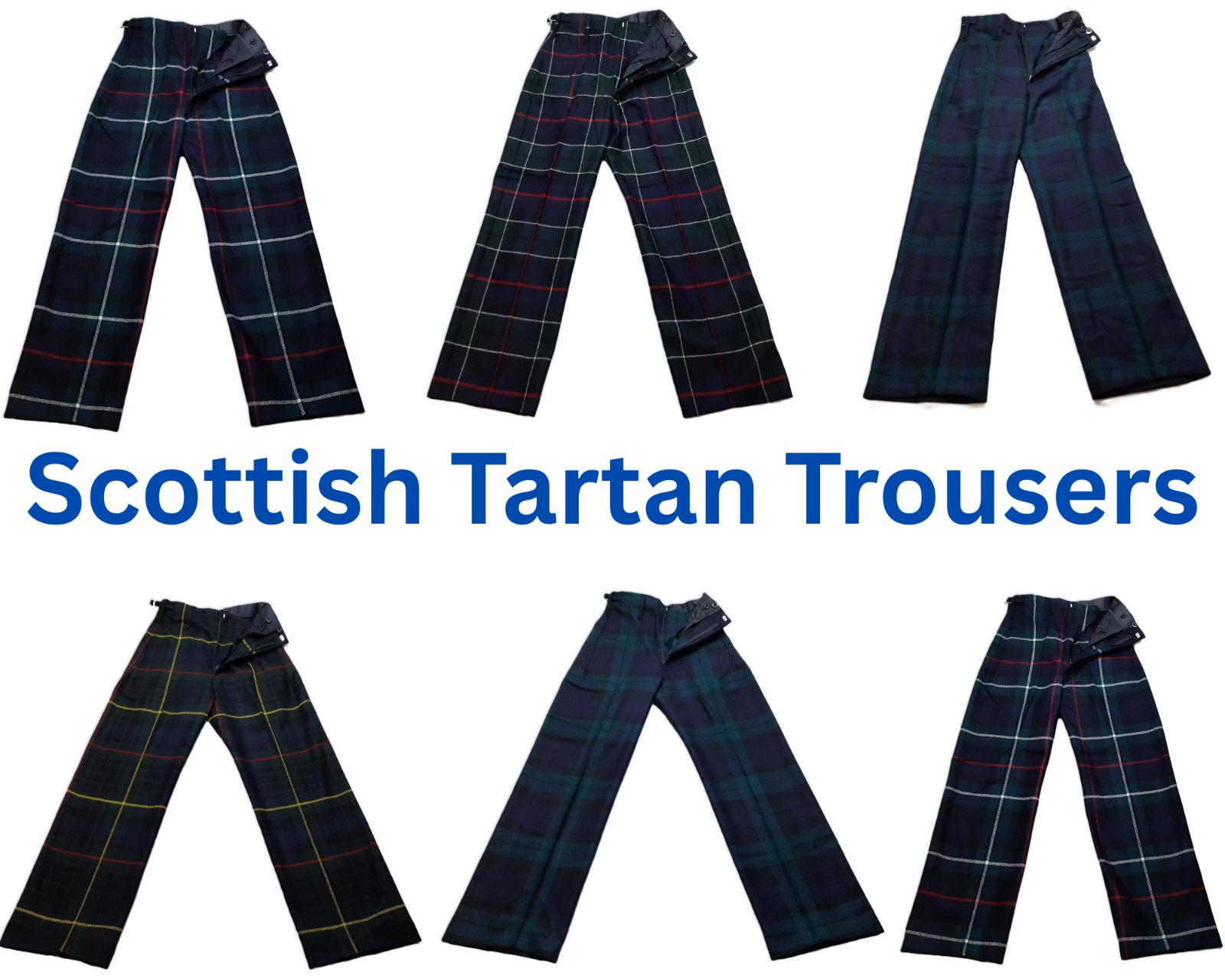 Scottish Tartan Trouser / Trews British Dress Assorted Patterns Available