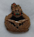 Vintage RAF Royal Air Force Cap Badge Hand Embroidered OFCs Version