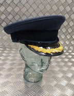 Vintage OFC Hat RAF Royal Air Force Blue grey Colour Visor Cap Oakleaf Peak (Scrambled Egg)