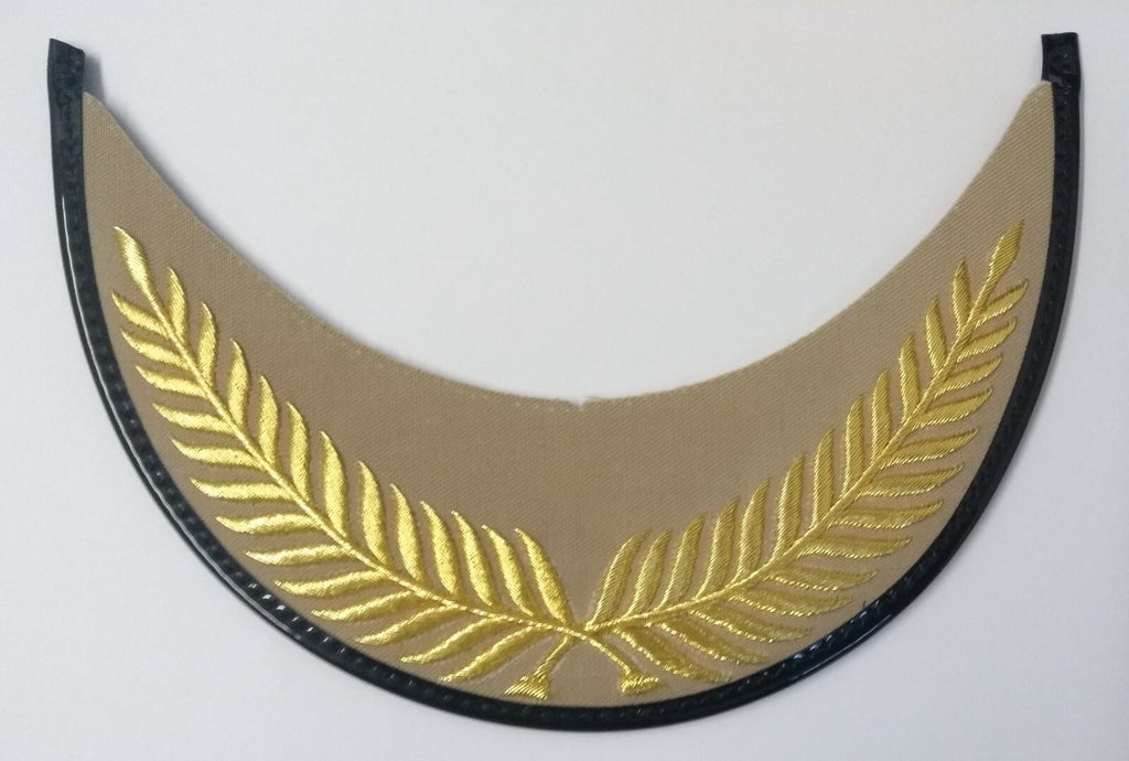 Genuine British Made Senior Officer Gold Wire Palm Leaf Dress Cap Peak