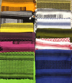 100% Cotton Shemagh / Arab Scarf / Pashmina / Wrap / Sarong. Black on Yellow NEW