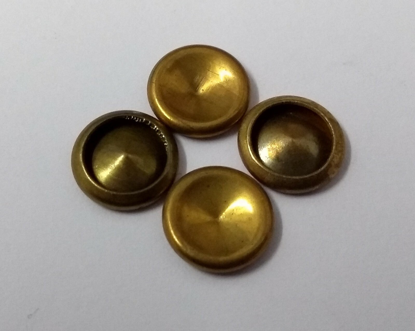 Brass Stud Head Caps British Issue 9mm Diameter X20 Pieces Unissued