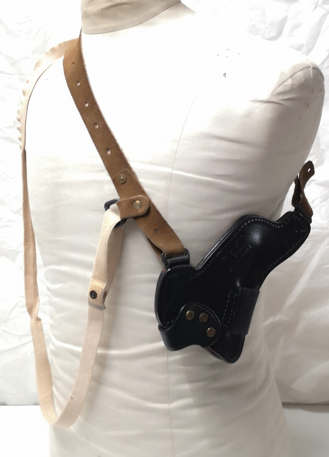 Price Western Leather Ruger Speed 6 Black Holster with Harness Shoulder Strap