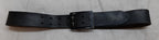 Vintage Leather Belt Solid Brass Double Prong Painted Buckle 1 3/4 Wide Size 38"