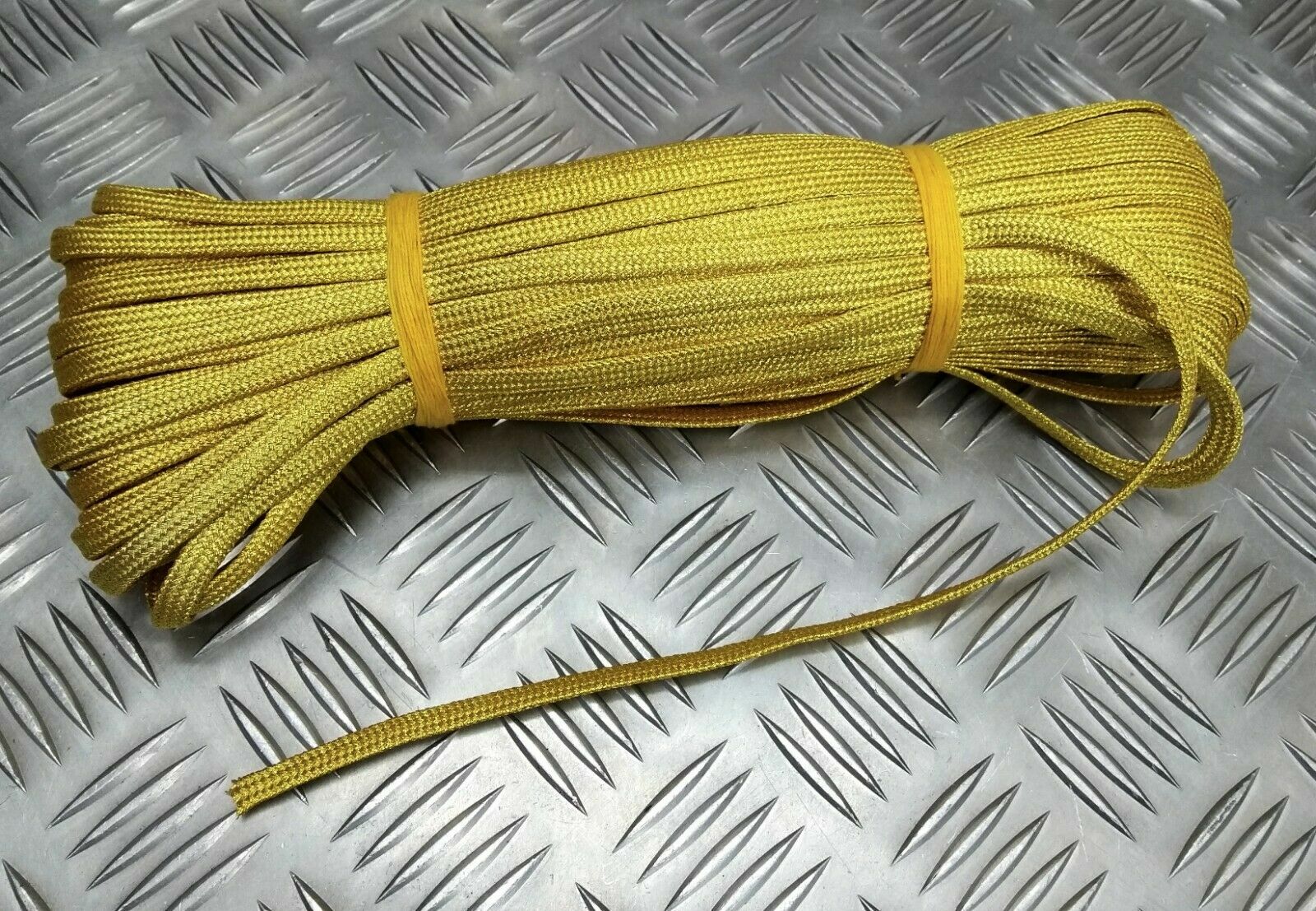 Gold Mylar Hollow Cord/Lace Ribbon 1/4" Genuine Vintage British Issue x 2 Metres
