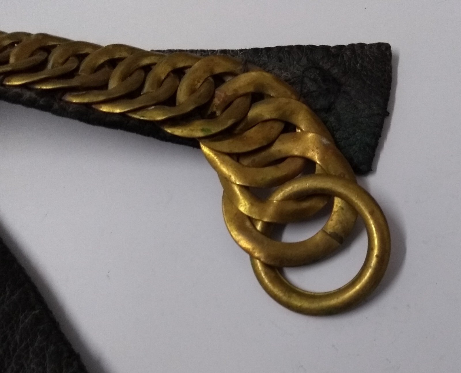 Vintage Bearskin Brass Chin Chain Strap For Royal Guards Busby's & Ceremonial
