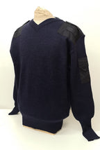 British Navy V-Neck Utility Jumper Sweater 80% Wool All Sizes