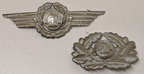 Genuine East German Forces Metal Cap Badges DDR NVA set of 2