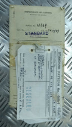 Genuine Vintage British Army Inspectorate of Stores Metal Badge Sample Card 1947