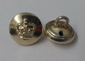 Genuine Vintage British St Edwards Crown Metal Dress Buttons X2 ASBT187