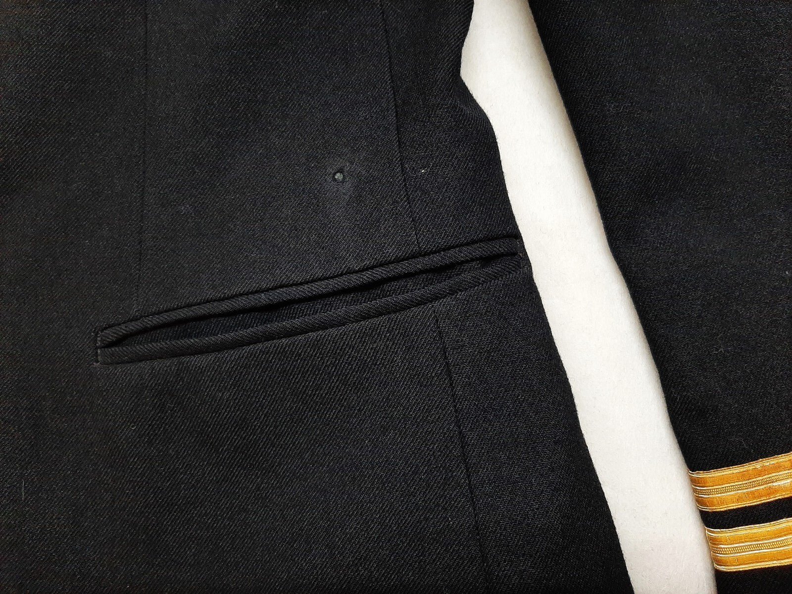 RN Jacket British Naval Ofc LT Com Vintage 1980s Bernard 8 Button