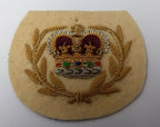 Genuine Vintage British Army Braided RQMS Laurel Crown on Maize Felt