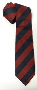 Household Division Maroon Navy Polyester Dress Tie Made In UK by P.L. Sells