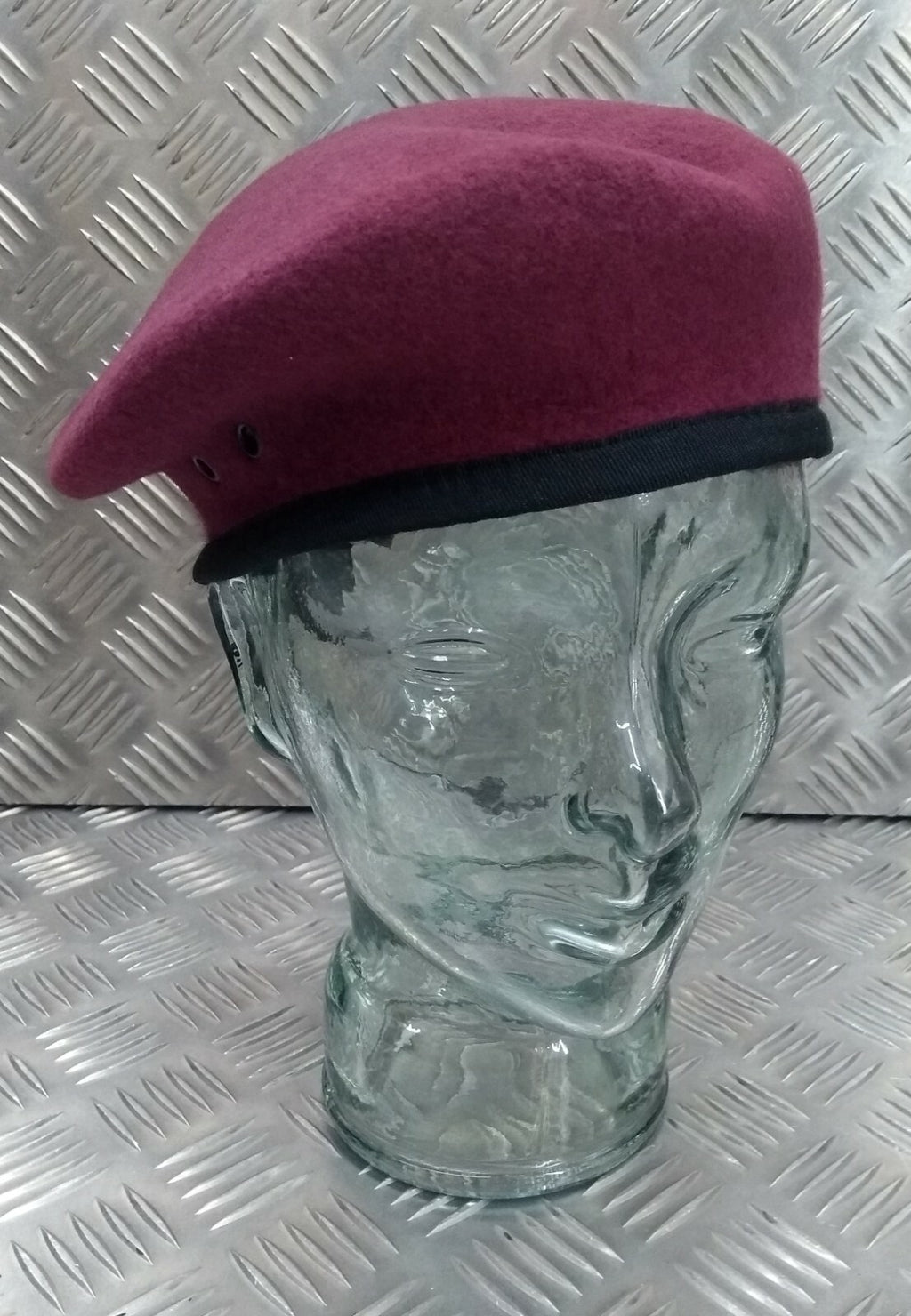 Hobson of London Style Maroon Lined Wool Beret
