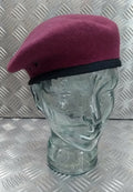 Hobson of London Style Maroon Lined Wool Beret