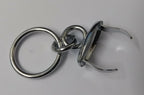 1" Chrome Cross Belt Pouch Double Ring Almond End STD47
