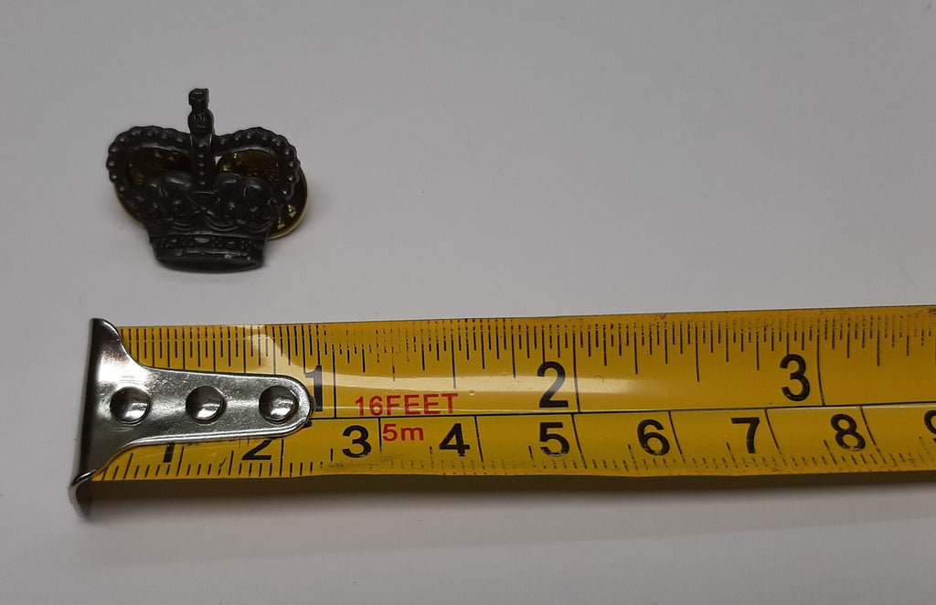 RM Black Crown 1/2" Subdued British Officer Marines Rank Crown Snap Pin 1 Pair